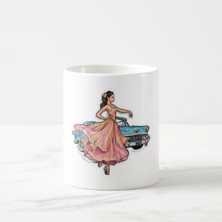 Caneca De Café la bailarina y su coche