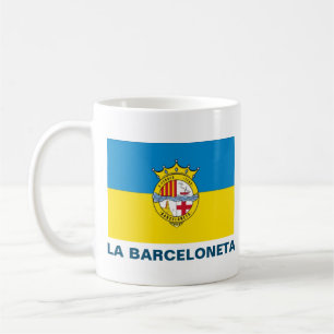 Caneca De Café La Barceloneta (bandeira, bairro de Barcelona)