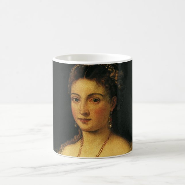 Caneca De Café La Bella, Duquesa de Urbino por Titian (Centro)