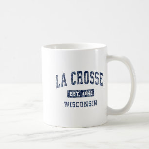 Caneca De Café La Crosse Wisconsin Wi Vintage Esportes Estabeleci