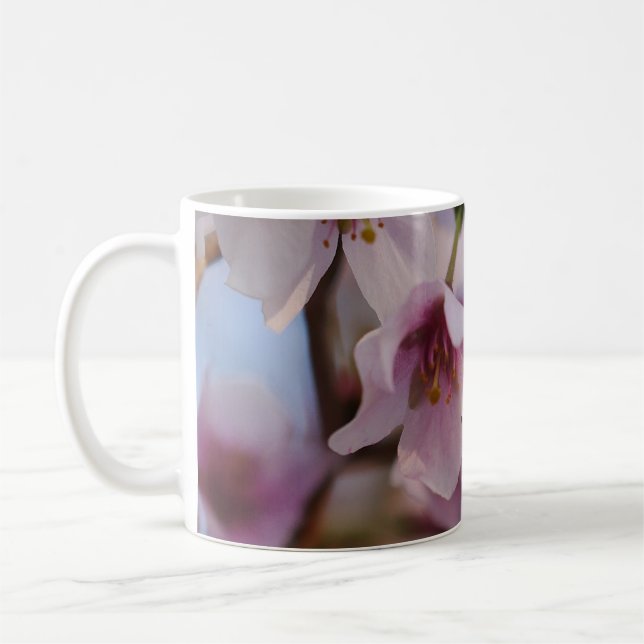 Caneca De Café Lã de Flor de Cereja Rosa (Esquerda)