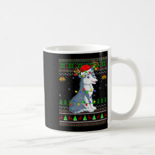 Caneca De Café Lã de Natal Feia de Lobo Feriado Papai Noel Bonito