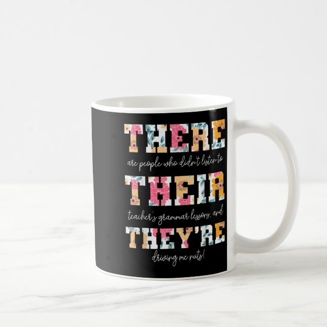 Caneca De Café Lá Está O Professor De Gramática Inglês Engraçado  (Direita)