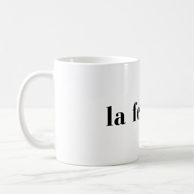 Caneca De Café La Femme Chic Design de Estilo Francês Feminino (Esquerda)