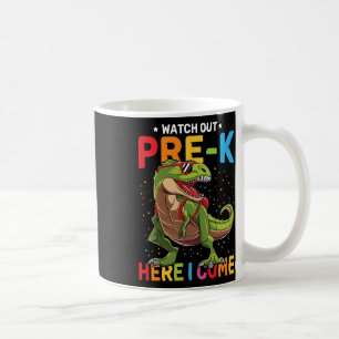 Caneca De Café Lá Fora Pré-k, Eu Volto A Dinossauro Para Os Menin