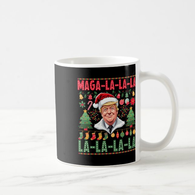 Caneca De Café La La Donald Trump Potus 47 Natal Feio 1 (Direita)