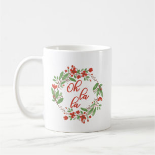 Caneca De Café La La - Franceses Falando Floral
