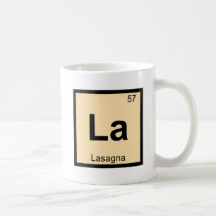 Caneca De Café La - Lasagna Pasta Química Símbolo Periódico de
