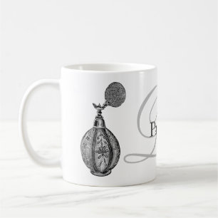 Caneca De Café la perfum, ilustração de perfume vintage,