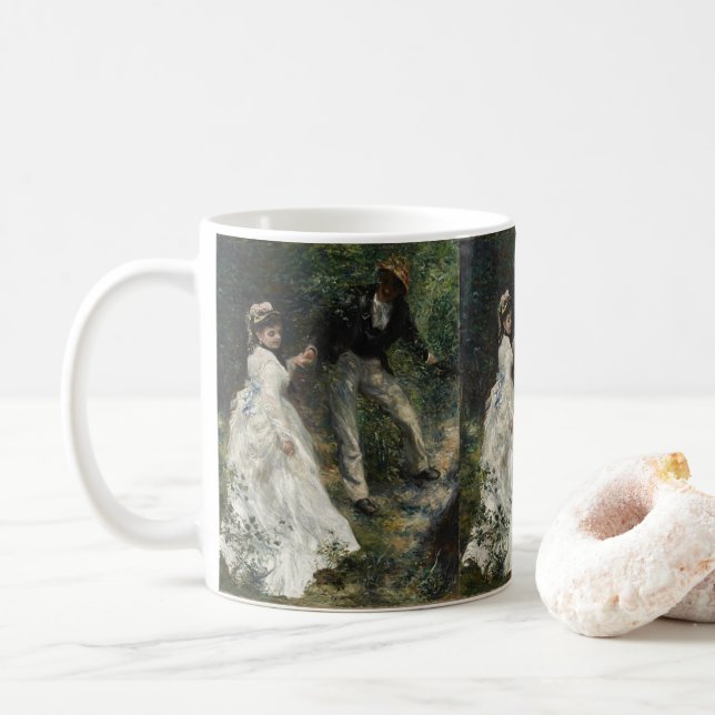 Caneca De Café La Promenade Renoir Impressionista Pintura (Com Donut)