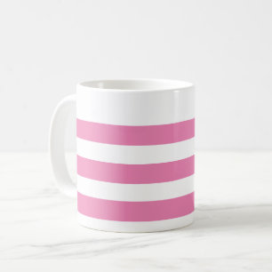 Caneca De Café Lã rosa e branca riscada