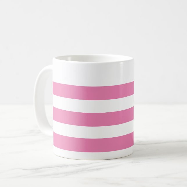 Caneca De Café Lã rosa e branca riscada (Frente Esquerda)