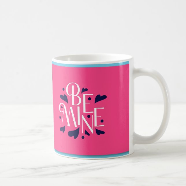 Caneca De Café Lã rosa suave - Na moda e funcional (Direita)