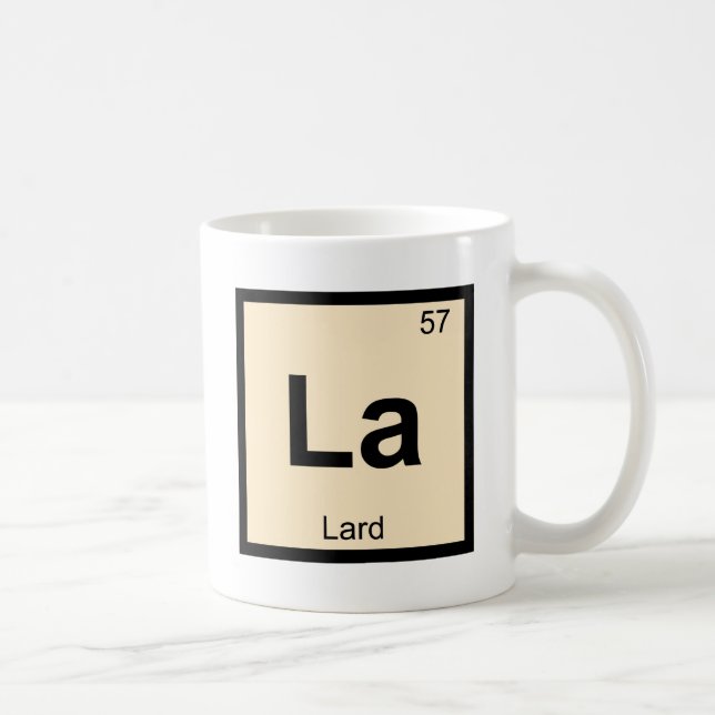 Caneca De Café La - símbolo da mesa periódica da química da banha (Direita)