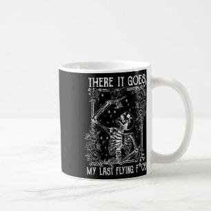 Caneca De Café Lá Vai O Meu Último Skeletons Voador Engraçado Hal