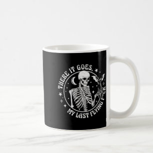 Caneca De Café Lá Vão Meu Último Esqueleto de Halloween Voador Di