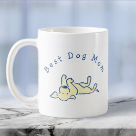 Caneca De Café Lab amarelo personalizado - Branco simples