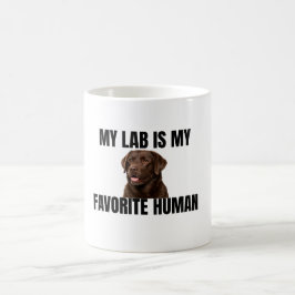 Caneca de Café Lab é Meu Humano Favorito
