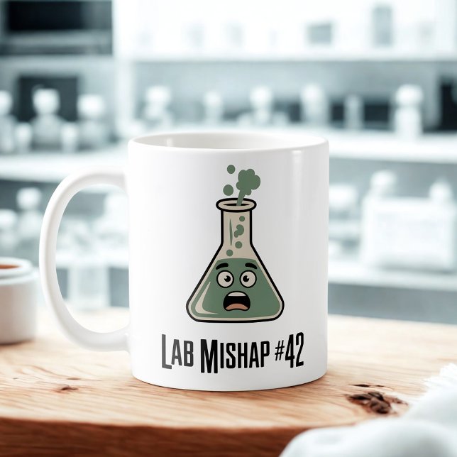 Caneca De Café Lab Mishap #42 | Chemistry Chaos Design   (Criador carregado)