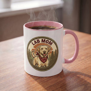 Caneca de Café Lab Mom Presente de Mãe do Labrad