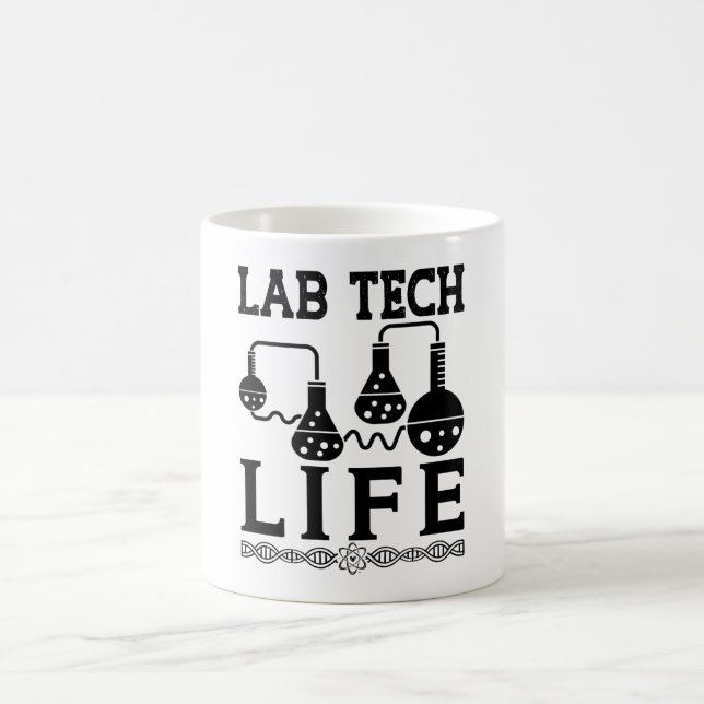 Caneca De Café Lab Tech Life Doctor Chemist Laboratory Technician (Centro)