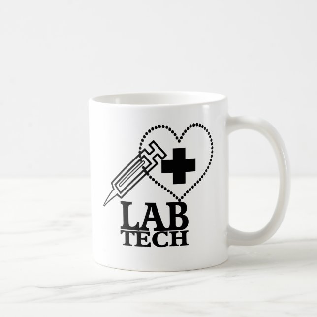 CANECA DE CAFÉ LAB TECNT HEARINGE LOGO - CIENTISTA LABORATORIAL (Direita)