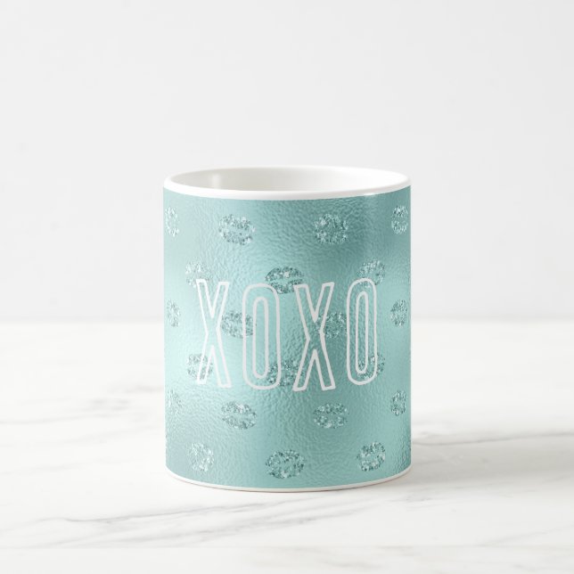 Caneca De Café Lábios Brilho Menta XOXO (Centro)