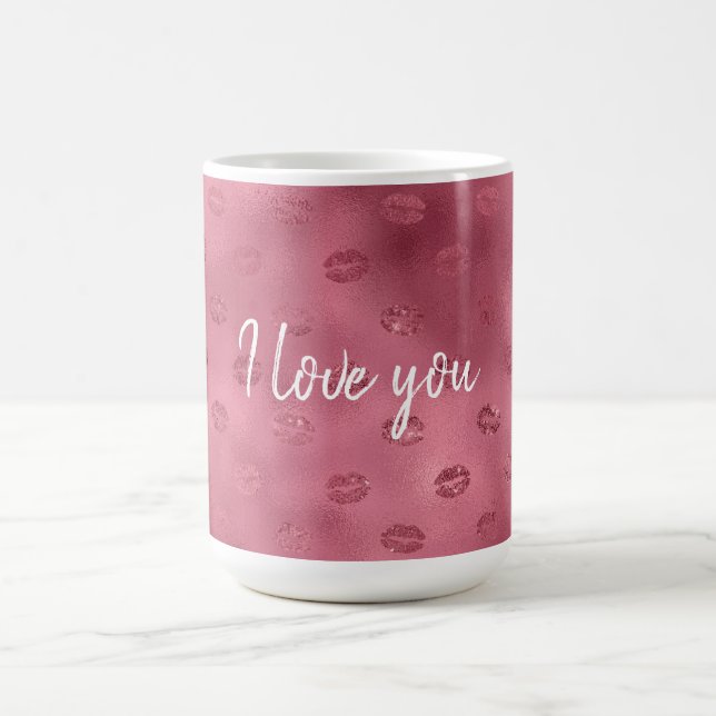 Caneca De Café Lábios cor-de-rosa (Centro)