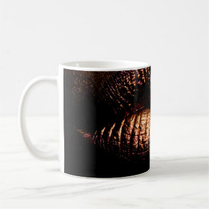 Caneca De Café lábios de ouro fechados. Dourado lábio metálico. B
