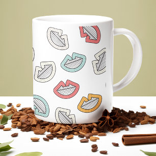 Caneca De Café Lábios de sorriso felizes