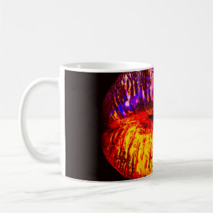 Caneca De Café Lábios neon