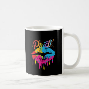 Caneca De Café Lábios Pride Rainbow   LGBTQ   LÁBIOS