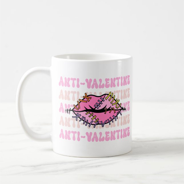 Caneca De Café Lábios Rosa Anti-Valentina (Esquerda)