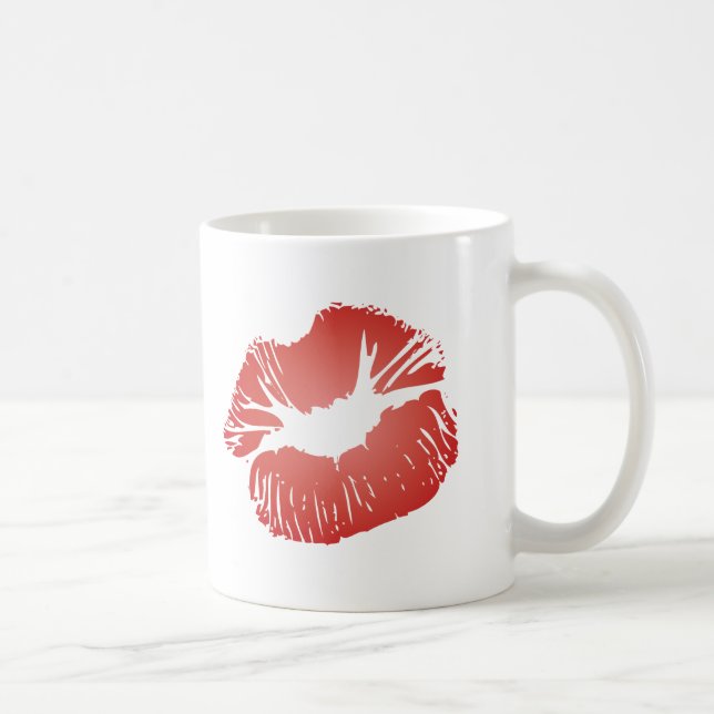 Caneca De Café Lábios vermelhos (Direita)