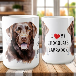 Caneca De Café Laboratório De Chocolate - Adoro Meu Labrador De 