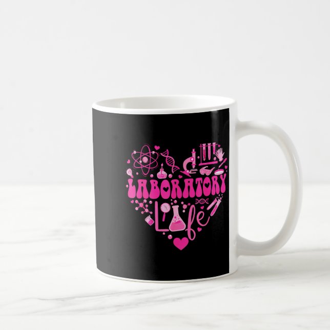 Caneca De Café Laboratory Heart Valentine Lab Technologist Scienc (Direita)