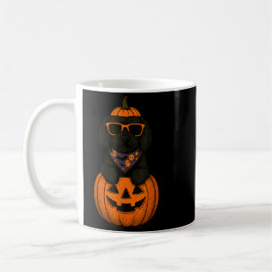 Caneca De Café Labradoodle Assombrado Abóbora Dia das Bruxas Aman