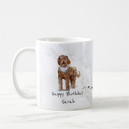 Caneca De Café Labradoodle Birthday Mug Personalizado