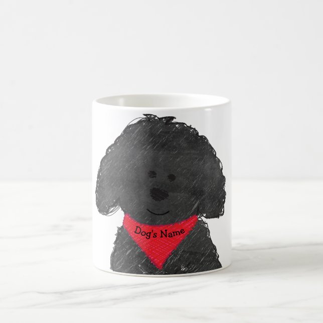 Caneca De Café Labradoodle Puppy, um desenho personalizado (Centro)