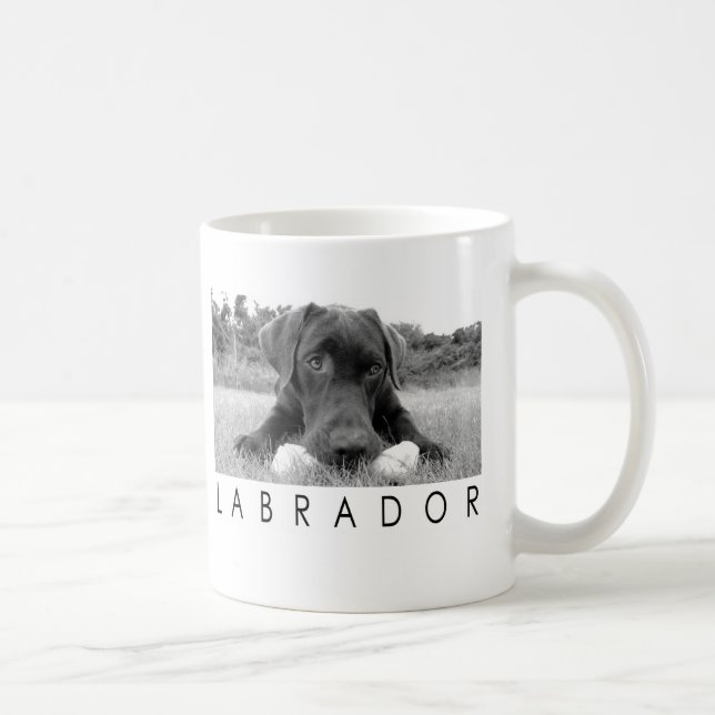 Caneca De Café Labrador B&W (Direita)