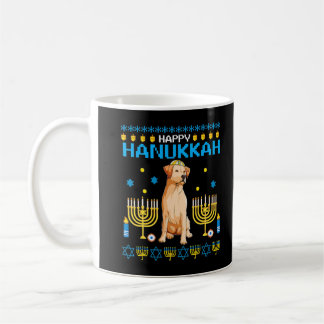 Caneca De Café Labrador Chanukah judeu feio Hanukkah Sweater Paj