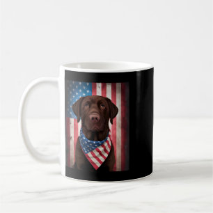 Caneca De Café Labrador Chocolate Americano Bandeira Americana 4