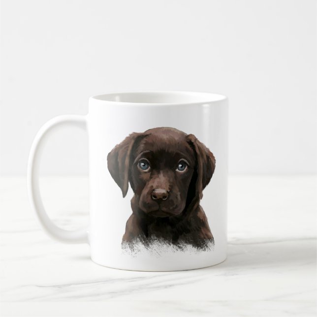 Caneca De Café Labrador de chocolate (Esquerda)