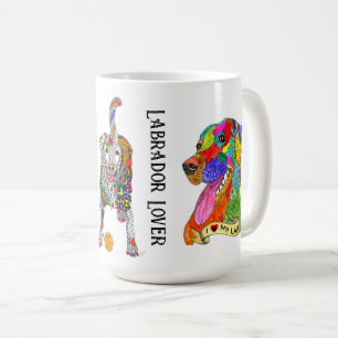 Caneca De Café Labrador Lover Mug, bonito e colorido