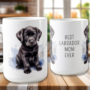 Caneca De Café Labrador Mãe Extraordinária - Mãe Preta