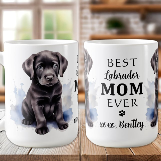 Caneca De Café LABRADOR MOM Cão Personalizado Cão Cachorro Cachor (Criador carregado)