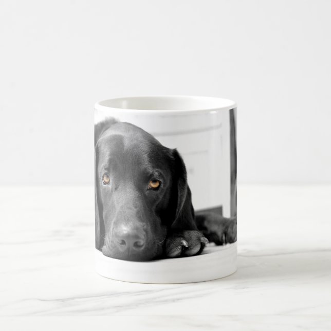 Caneca De Café Labrador preto (Centro)