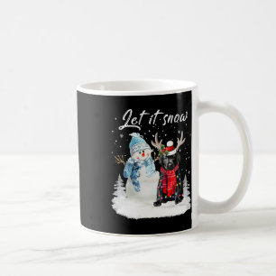 Caneca De Café Labrador Pup Papais noeis Cachorro Natal Snowman X
