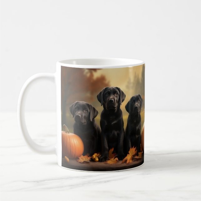 Caneca De Café Labrador Puppy Autumn Delight Pumpkin (Esquerda)