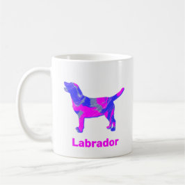 Caneca De Café Labrador Retriever Cachorro Silhouette Louco Quent